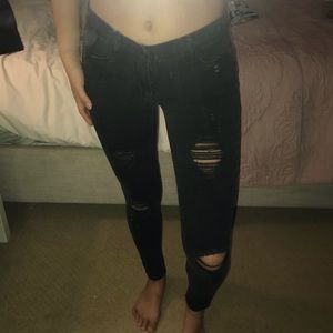 Black Ripped Jeggings